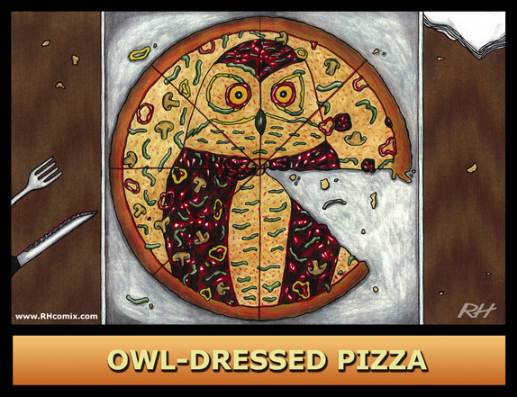 Owl Dressed Pizza